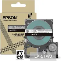 Epson LK-5TWJ matte tape wit op transparant 18 mm (origineel)