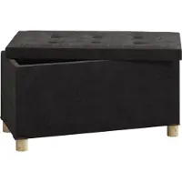 Hioshop SizosL poef hocker met opslag antraciet.