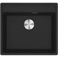 Franke Maris Inbouwspoelbak, Fragranit wasbak MRG 610-52 A, zwart, mat, handbediening, vanaf 60 cm. Artikelnummer: 114.0658.