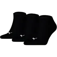Puma 3 paar unisex sneakersokken zwart