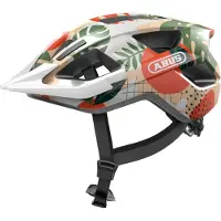 ABUS Fietshelm ADURO 3.0 orange palm S - 51-55 cm - wit - Geschikt voor gebruik op elektrische fietsen - stadsfietsen - 280 g