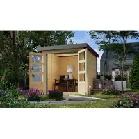 Karibu Gartenhaus Hybridhuis Metalen Jupiter 2, onbehandeld, afmetingen 209x213x208,5 cm
