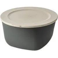 Koziol Connect schaal/kom met deksel 4 L biocirk thermoplast Nature ash grey