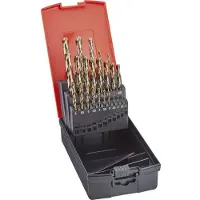 Format Set spiraalboren HSSE DIN338 GoldOxid 19-delig opl. met 0,5 van 1-10,0mm