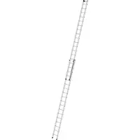 Munk aluminium schuifladder, 2-delig, zonder dwarsbalk, 2 x 18 treden