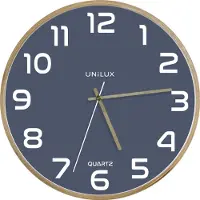 Unilux 400165110 Wandklok Baltic - Quartz, diameter 31,5 cm, beuken hout, blauw