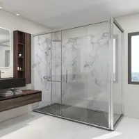Neu.haus Wandpaneel Bladel set van 8 panelen 120x60 cm White Marble []