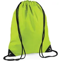 Bagbase Premium Gymsac Sporttas - 11 Liter Lime Green