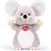 Trudi - Classic Knuffel Muis Martin 30 cm - Handgemaakt in Italie - Hoge kwaliteit pluche knuffel - Knuffeldier voor jongens en meisjes - Grijs - 23x30x17 cm maat M
