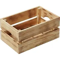 Kesper Fruitkisten opslagbox - old look - lichtbruin - hout - L30 x B20 x H15 cm - Decoratie huis en tuin - Kisten/kistjes