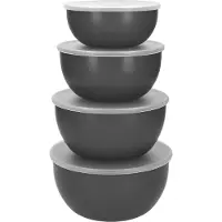 KitchenAid Mengkom met deksel, 4 delige set, Kunststof, Grijs -