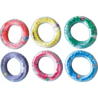 Stimove Grab-N-Rings set van 6 Oranje/geel/groen/paars/roze/blauw
