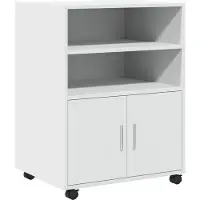 vidaXL Rolkast 60x48x81 cm bewerkt hout wit