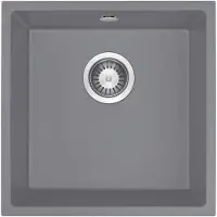 Deante - CORDA granieten spoelbak, 1 kom, hangend model, 44x44 cm, metallic grijs