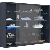 VCM Holz Glas Hängevitrine Wandvitrine Sammel Deko Sammler Vitrine Drivalo L