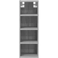vidaXL Bovenkast Riga 20x29,5x60 cm bewerkt hout grijs sonoma eikenkleurig