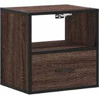 vidaXL Nachtkastje wandgemonteerd 40x31x39,5 cm bruin eikenkleurig