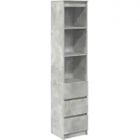 vidaXL Highboard 37,5x35x180 cm spaanplaat betongrijs