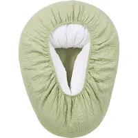 Meyco Baby Uni relaxhoes voor voedingskussen - pre-washed hydrofiel - soft olive