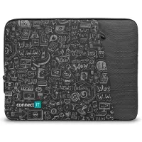 Connect IT CFF7015DD laptoptas 39,6 cm (15.6") Opbergmap/sleeve Zwart