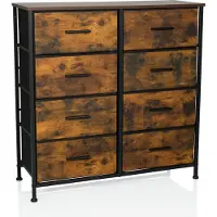 Hjh LIVING Ladekast RAGALA LIGHT 80x30x81cm 8 lades gerookte eik