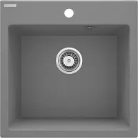 Deante - Granitocht gootsteen EVORA, 1 kom, 50x50 cm, grijs metallic