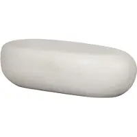 Vtwonen Pebble Salontafel - Fiber Clay - Betonlook Wit - 28x100x43 cm