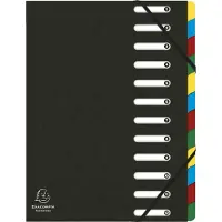 Exacompta sorteermap karton zwart (12 tabs)