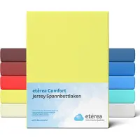 Eterea Cosmesi Naturale etérea Jersey Hoeslaken 90x200 - 100x200 cm Oekotex Made in Green - 100% katoen - Geel