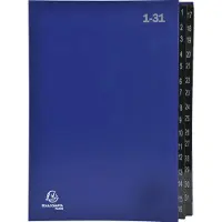 Exacompta Tabbladen A4 Blauw Karton 24 x 34 cm