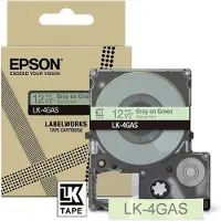 Epson Inktpatroon Epson LK-4GAS voor LabelWorks LW-C410 en LW-C610 Grijs op groen