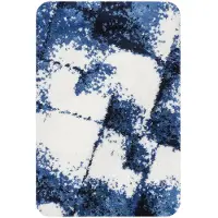Dutch House Cannes Badmat 60x90cm blauw blauw Microfiber Badkamermat