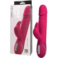 Orion - rabbit vibrator met stootfunctie - siliconen - roze