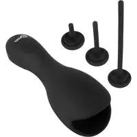 Rebel - makk?vibrator met dilator (zwart)