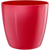 Elho Bloempot Brussels Diamond - Kunststof - Rood - Diam.25xh23,1cm