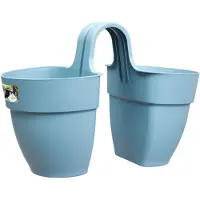 Elho Balkonbak Vibia Cam. Flower Twin 21cm Blauw