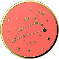 PopSockets ENAMEL Leo (2e gen, verwisselbaar), Smartphonehouder, Oranje