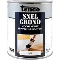 Tenco Snelgrond Grondverf - Hout Binnen En Buiten - Wit - 0,75l