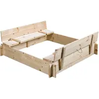 Swing King Swingking Zandbak Gucio Onbehandeld Hout 120x120x20cm