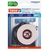 TESA Montageband Powerbond - Binnen - Transparant - 1,5m X 19mm