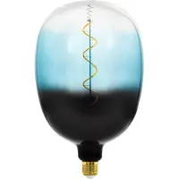 Eglo Ledfilamentlamp T180 - Blauw - D18cm - Dimbaar - Warm Wit - E27 - 4w
