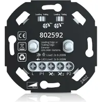 LumenXL Duo muurdimmer, inbouw 2 x 0-200W
