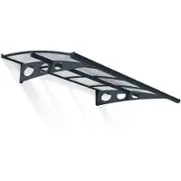 Palram - Canopia Palram | - Veranda- En Deurluifel Herald - Helder - Donkergrijs - 139x223cm