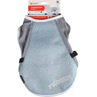 Flamingo Koeljas hond - cooling vest hond - koelvest hond - M - 35 cm - Frozen Blauw & Grijs - verkoelend hondenvest met waterabsorberend effect
