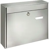 Burg wachter Burg-wächter Wandbrievenbus Borkum 3878 Ni - Staal - Inox - 36,2x32,2x10cm