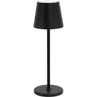 Securit - Tafellamp Oplaadbaar - Feline | 12-15 hrs Brandduur | Dimbaar | Draadloos | 38cm | Zwart