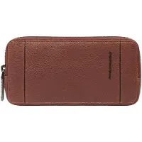 Piquadro Cronus Toilettas Leer 19.5 cm bruin