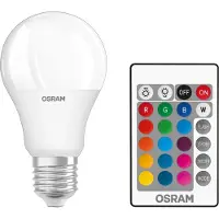 Osram 4x LED lamp E27 | Peer A60 | Mat | RGB + 2700K | Dimbaar | 9.4W (60W)