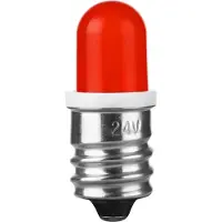 Schiefer E12 LED Lamp | 0.72W 24V 30mA Rood | 13x33mm | 10 stuks
