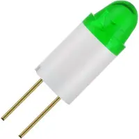 Schiefer Bi-pin LED Lamp | 0.28W 28V 10mA Groen | 6x16mm | 10 stuks